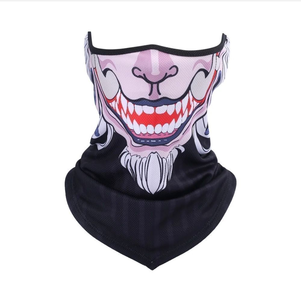 Half Face Mask Motorcycle Cycling Halloween UV Protection Balaclava Neck Scarf